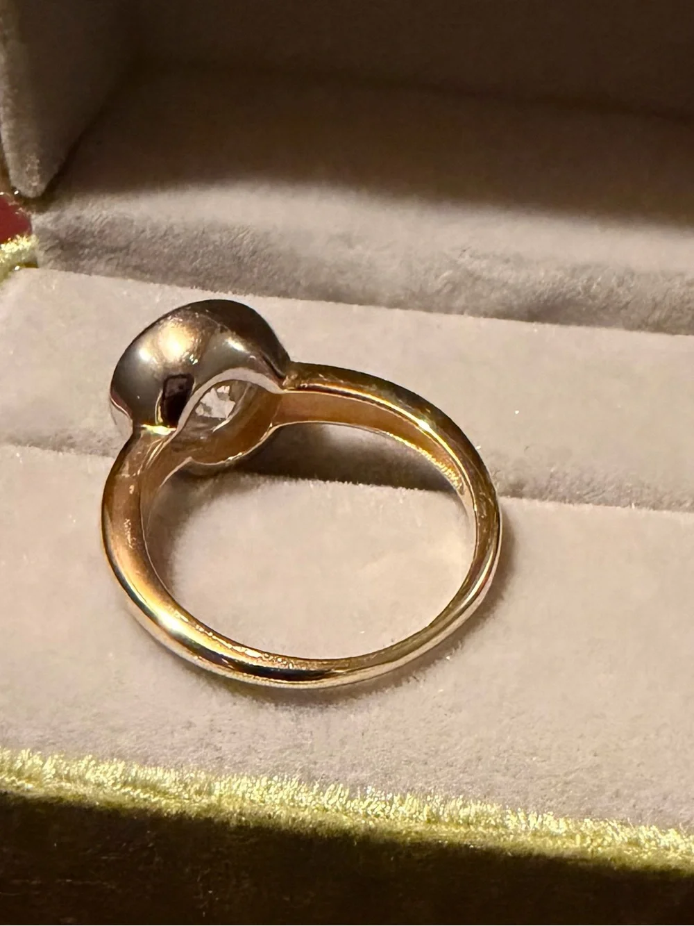 3ct Bezel Set Moissanite Ring - Picture 4 of 4